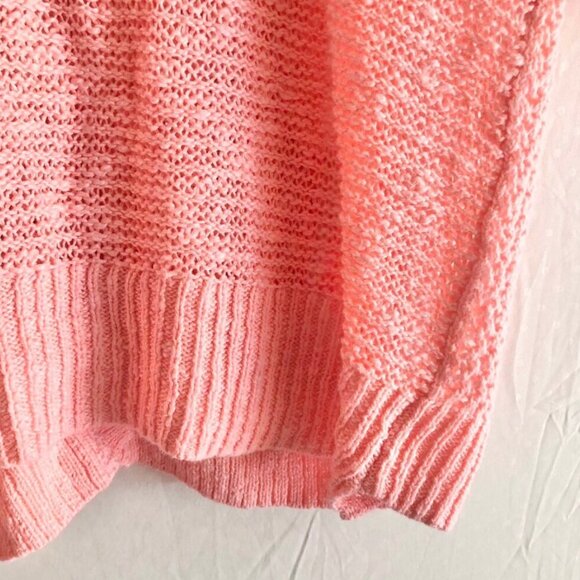 Peach Crochet Knit Cardigan Sweater - Picture 8 of 10